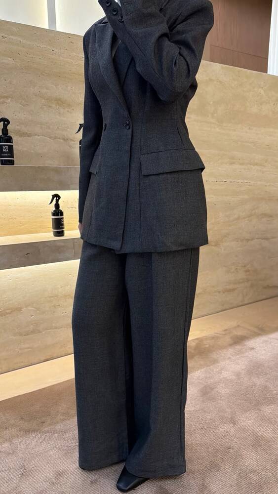 Wool-blend Waisted Set 2PC
