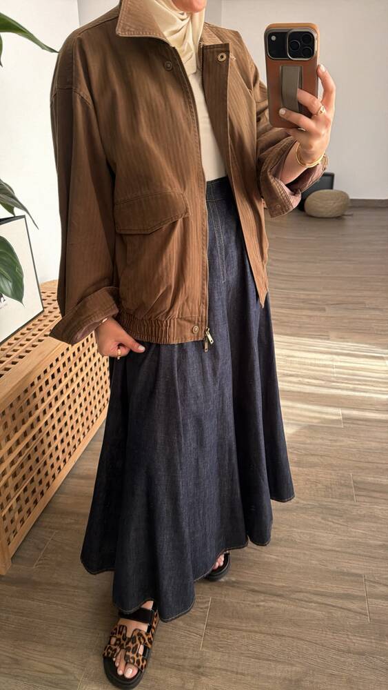 Garterized Hem Jacket