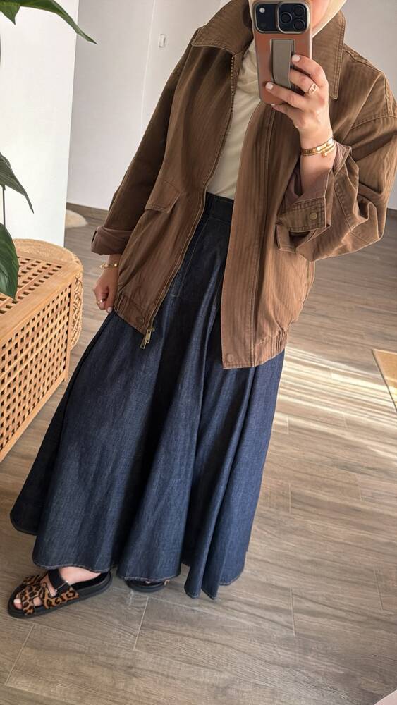 Garterized Hem Jacket