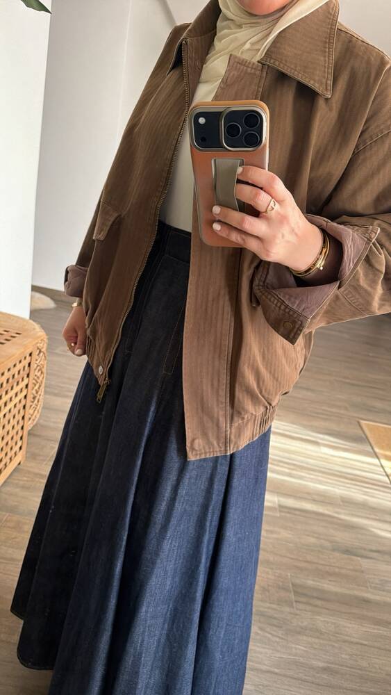 Garterized Hem Jacket