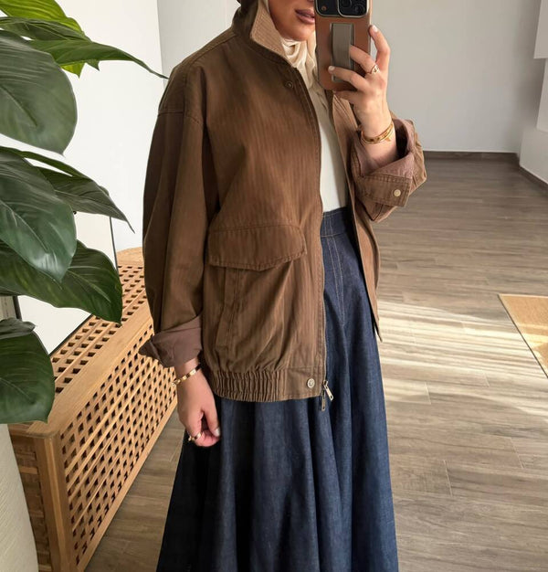Garterized Hem Jacket