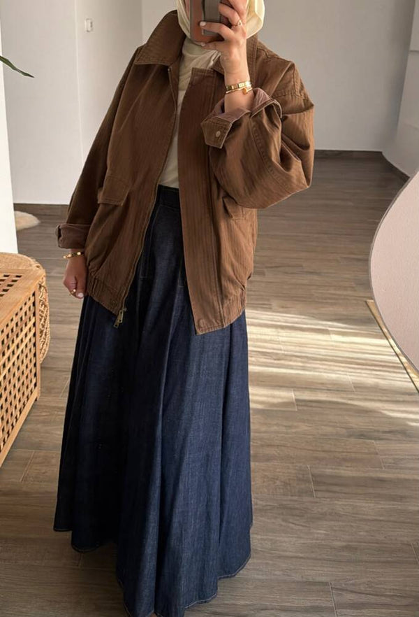 Garterized Hem Jacket