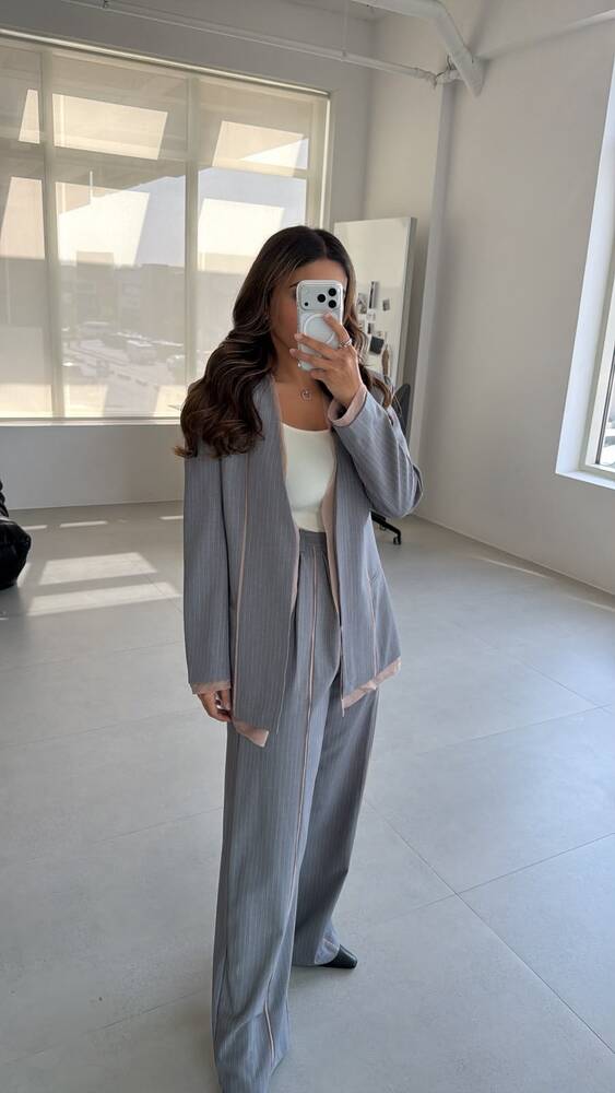 Contrast-Trim Stripe Set