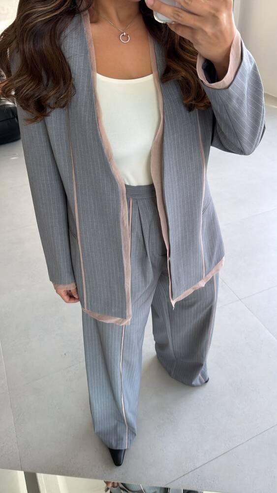 Contrast-Trim Stripe Set