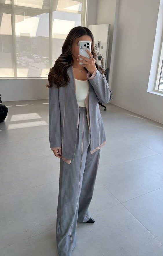 Contrast-Trim Stripe Set