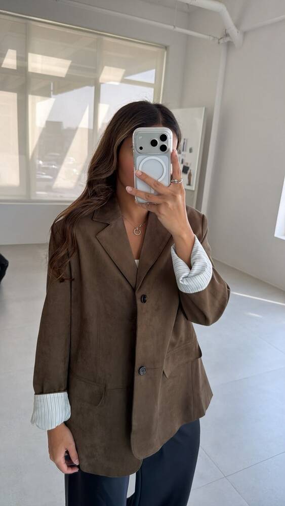 Suede Jacket 2 Buttons