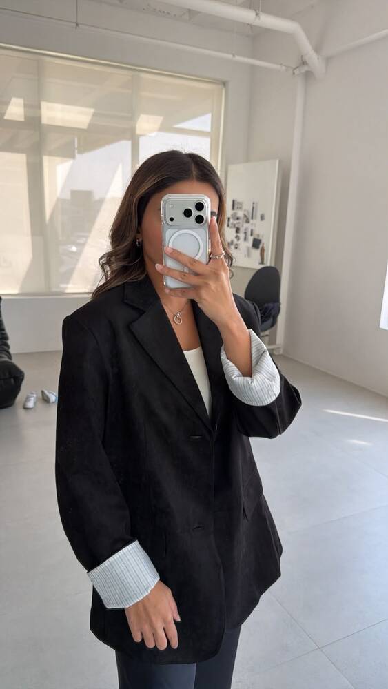 Suede Jacket 2 Buttons