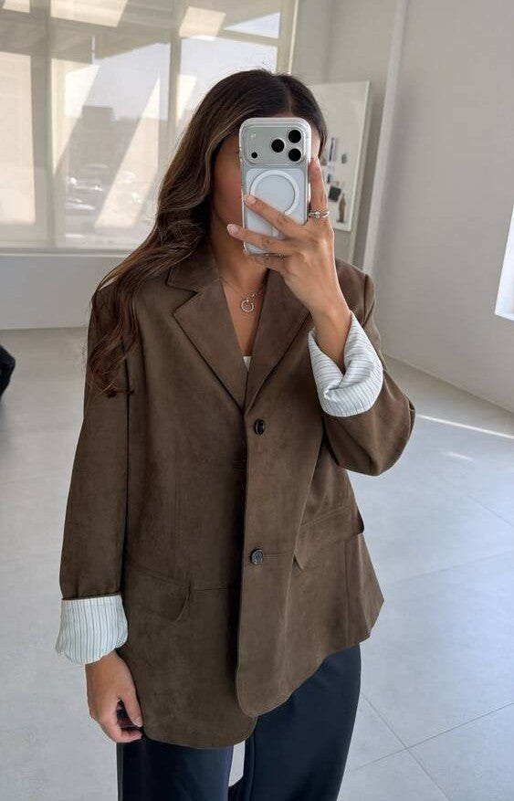 Suede Jacket 2 Buttons
