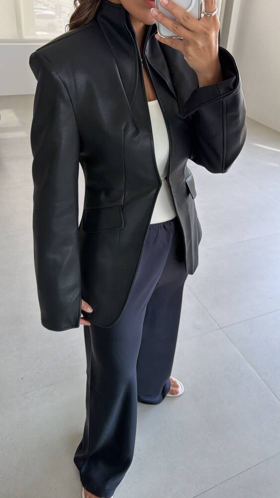 Structured Leather Jacket