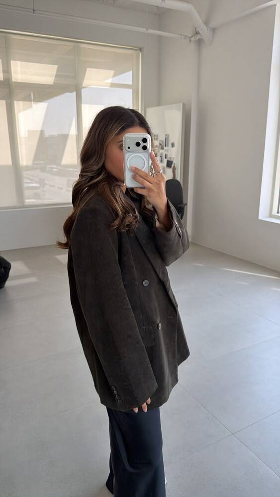 Corduroy Point-Collar Jacket