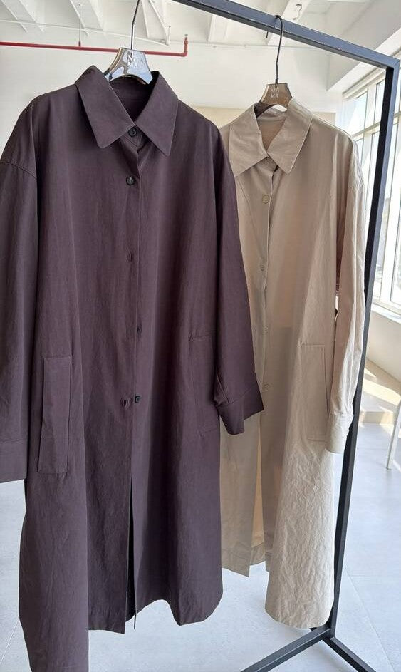 Button-down Midi Belted Jacket