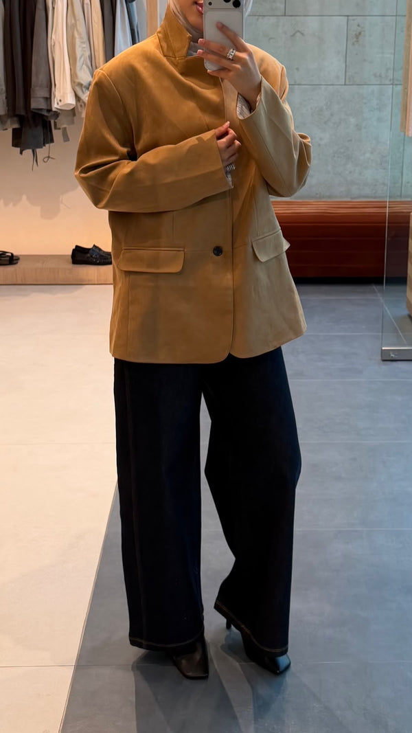 Suede Jacket 2 Buttons