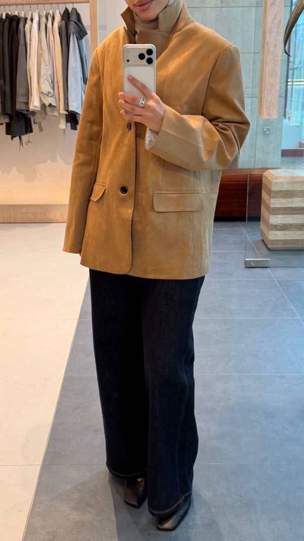 Suede Jacket 2 Buttons