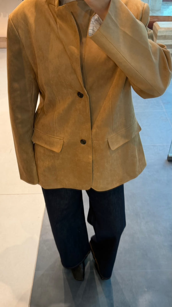 Suede Jacket 2 Buttons