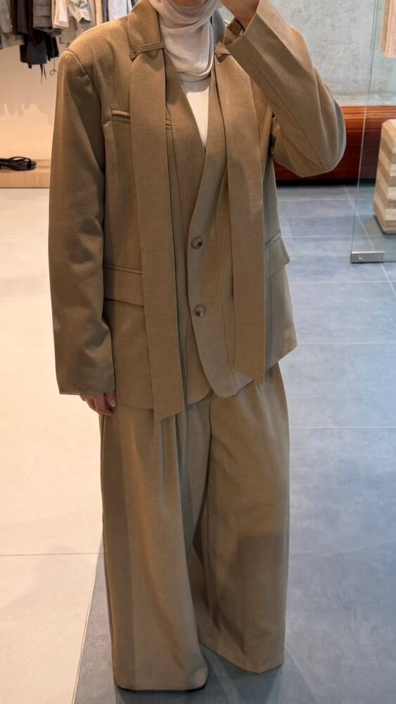 Double-tab Belted Set