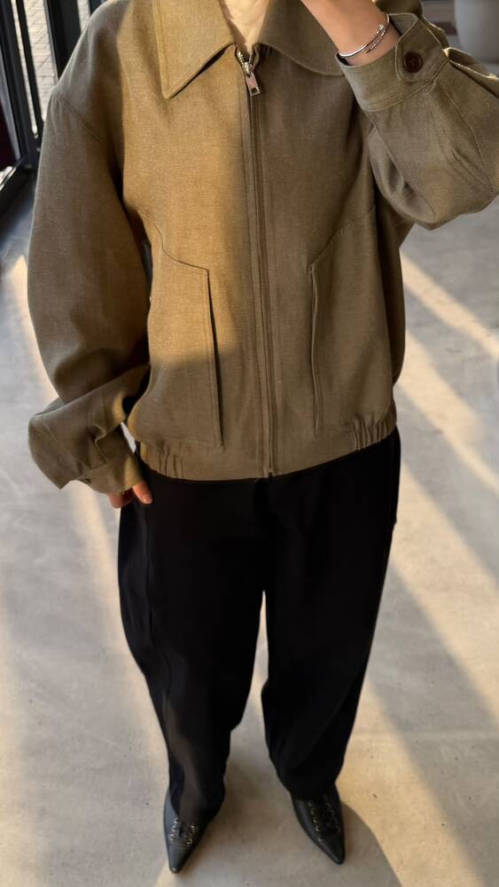 Bomber Zip Short Jacket