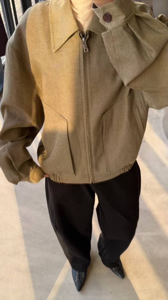 Bomber Zip Short Jacket