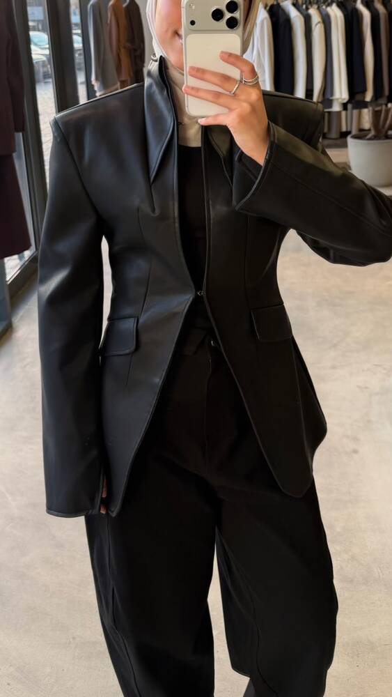 Structured Leather Jacket