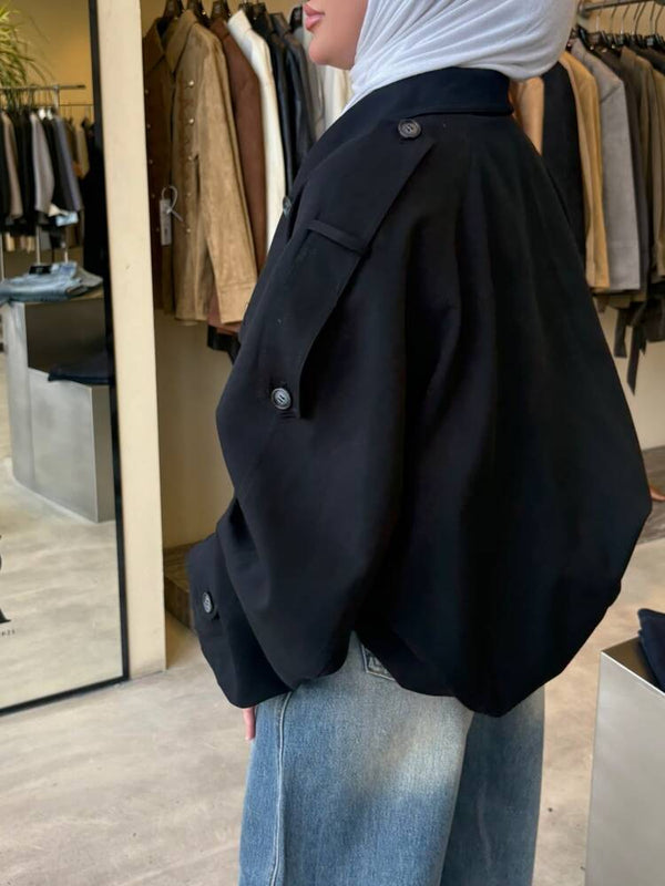 Elasticized Hem Jacket