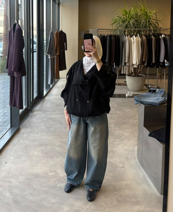 Elasticized Hem Jacket