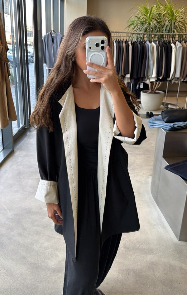 Stitch Contrast Color Jacket