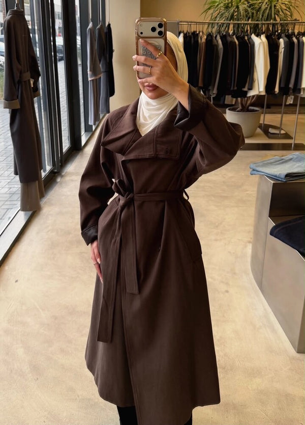 7-button Belted Trench Coat
