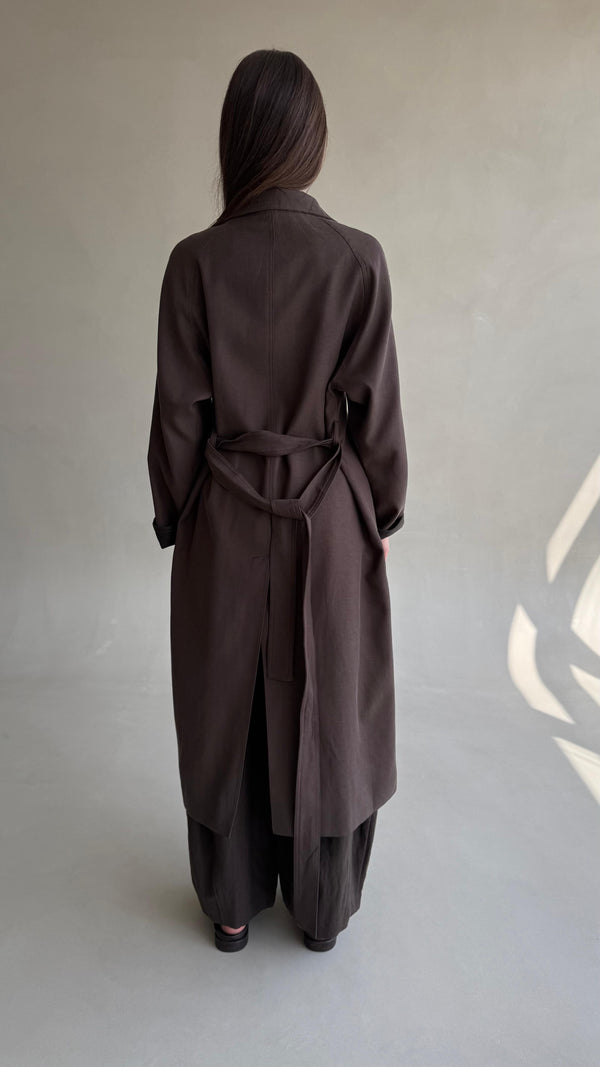 7-button Belted Trench Coat