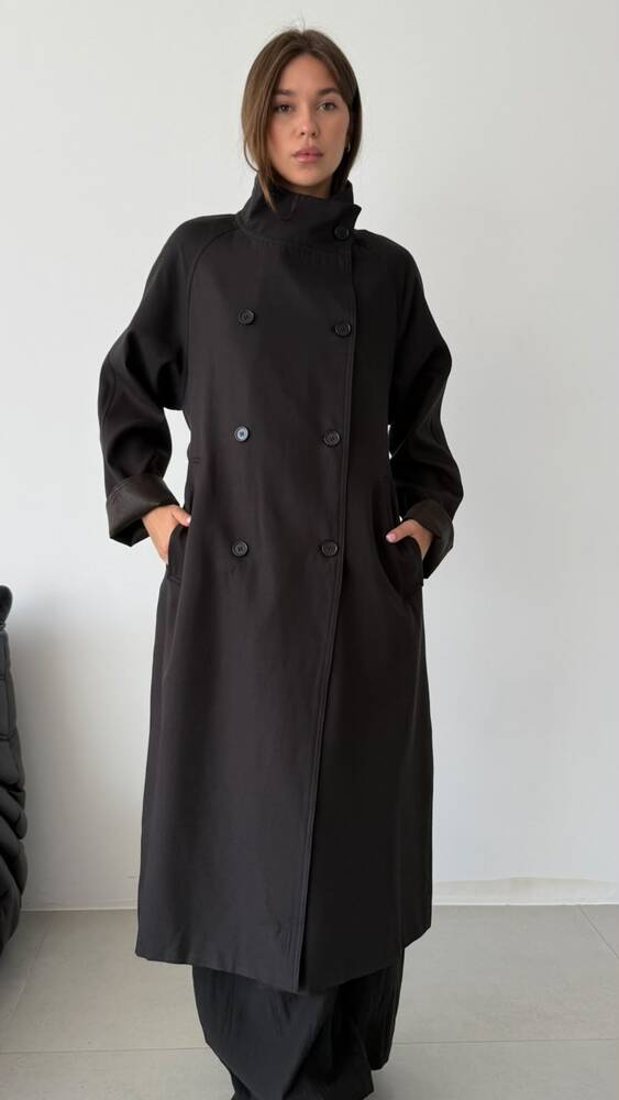 7-button Belted Trench Coat