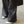 Silver-button  Leather Pants