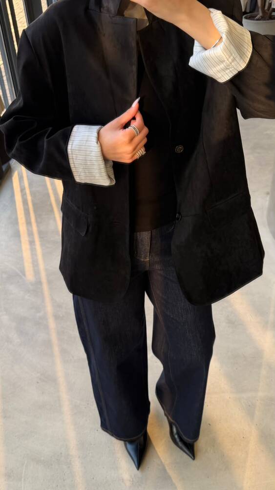 Suede Jacket 2 Buttons