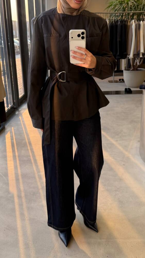 Buckled-belt Jacket