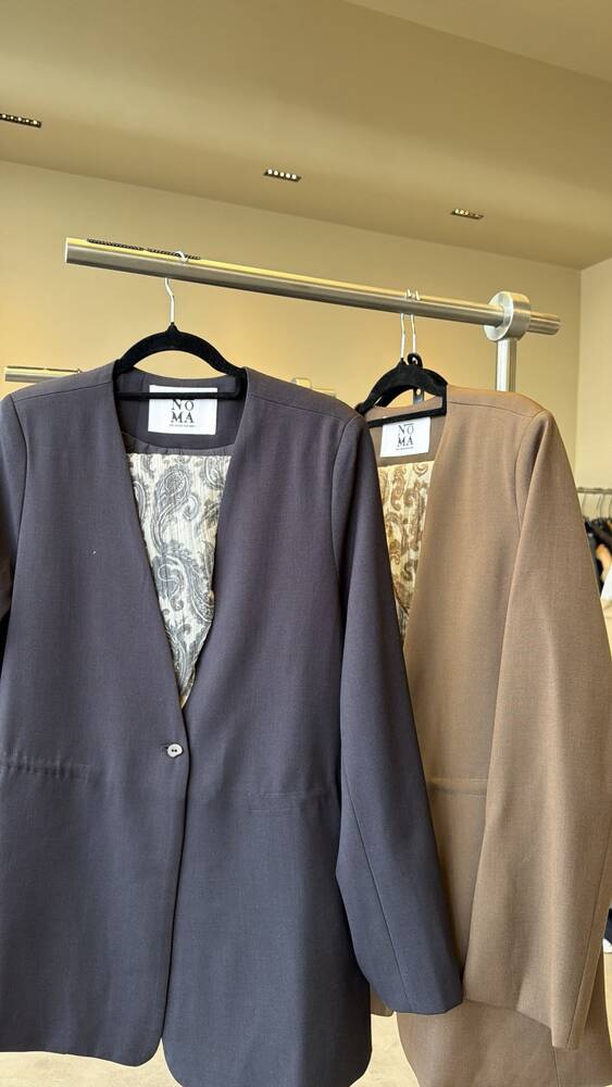 Scarf-detail Cinch  Blazer
