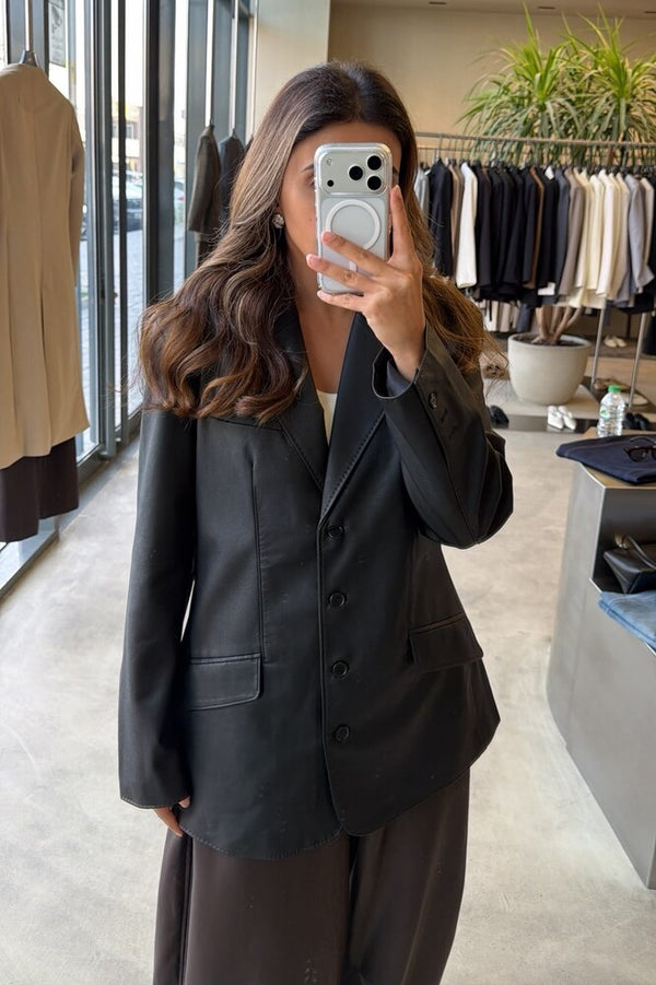 Stitch Leather Jacket