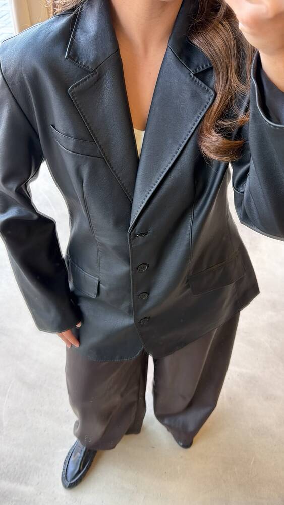 Stitch Leather Jacket