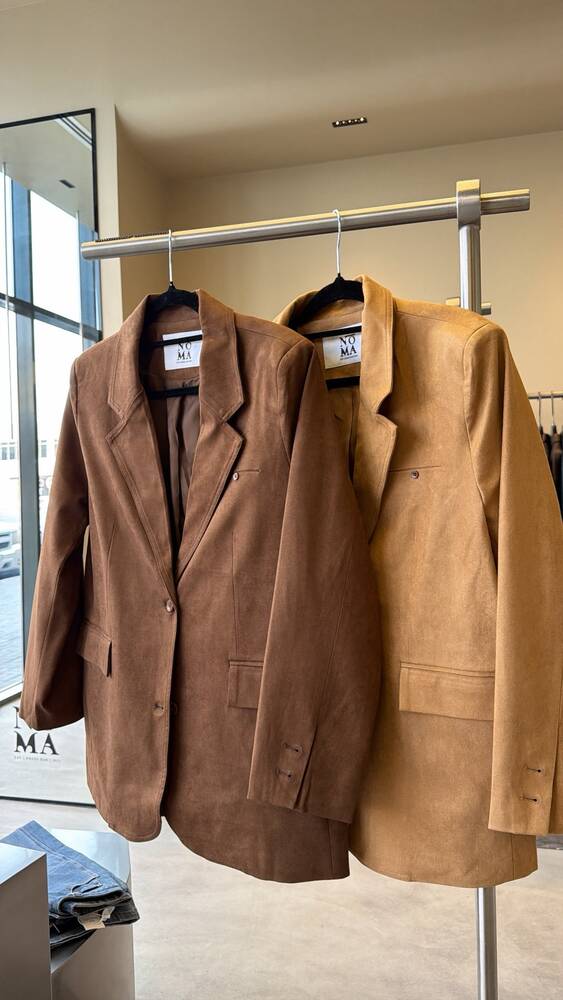2 Buttons Suede Jacket