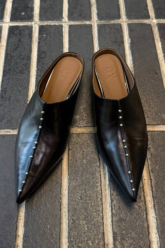 Stud-detail Pointed Toe Mule