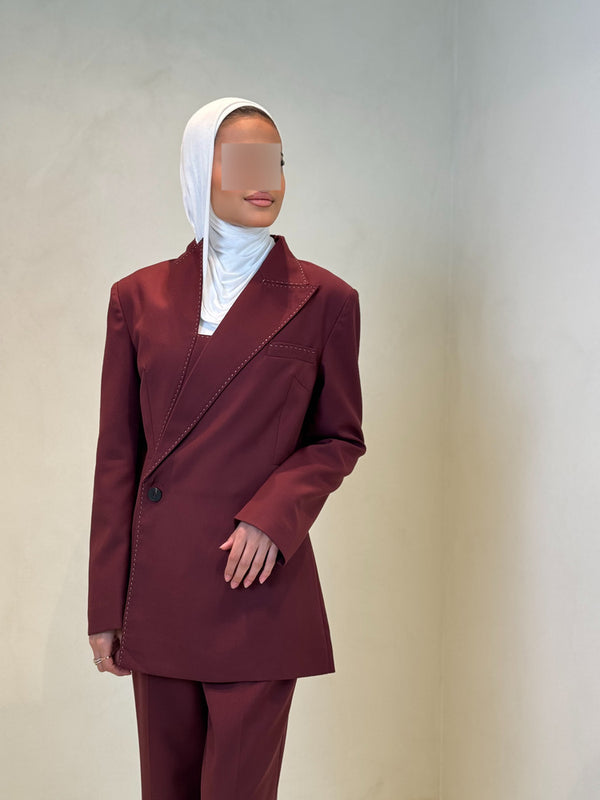 Asymmetry Line Stitch Designed 2PC Set