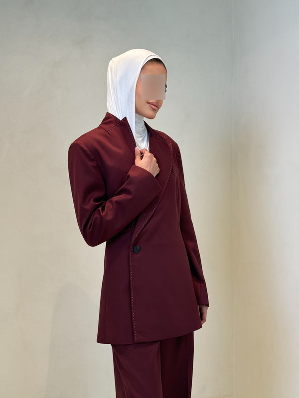 Asymmetry Line Stitch Designed 2PC Set
