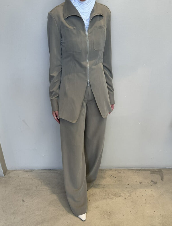 Front Slit-zip Set