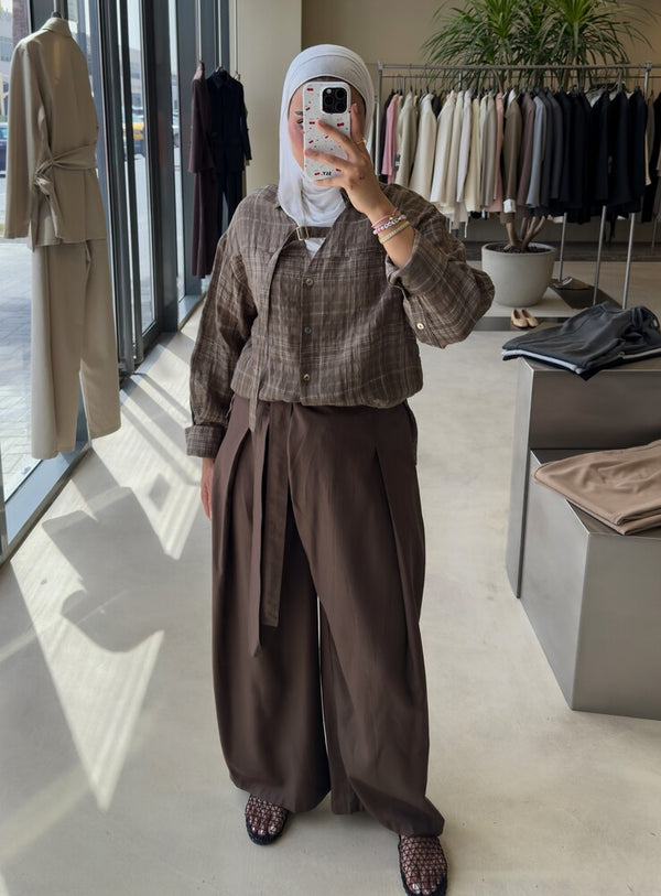 Tie-belt Trousers