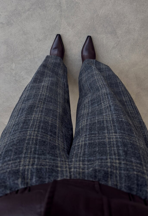Woolen Garterized CheckTrousers