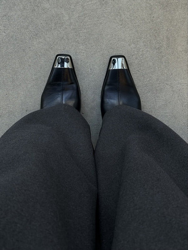 Silver Toe Ankle Pumps