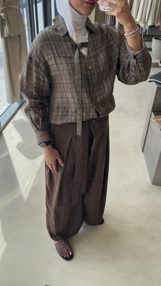 Tie-belt Trousers