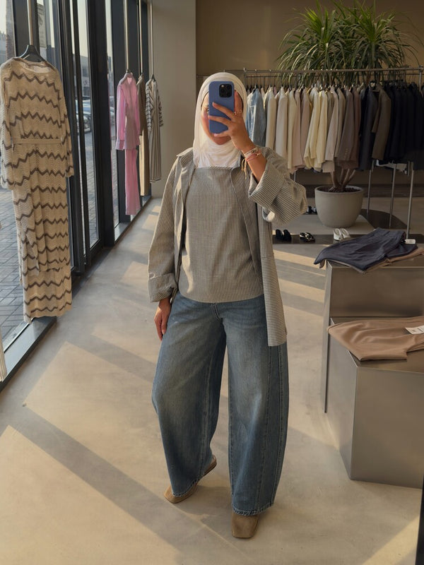 Vertical Stripe Shirt 2-in-1