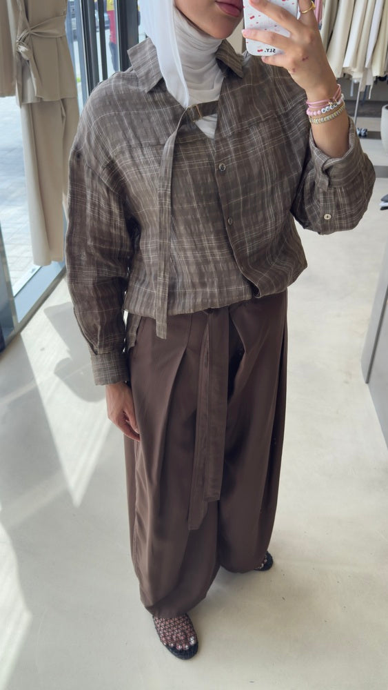Tie-belt Trousers