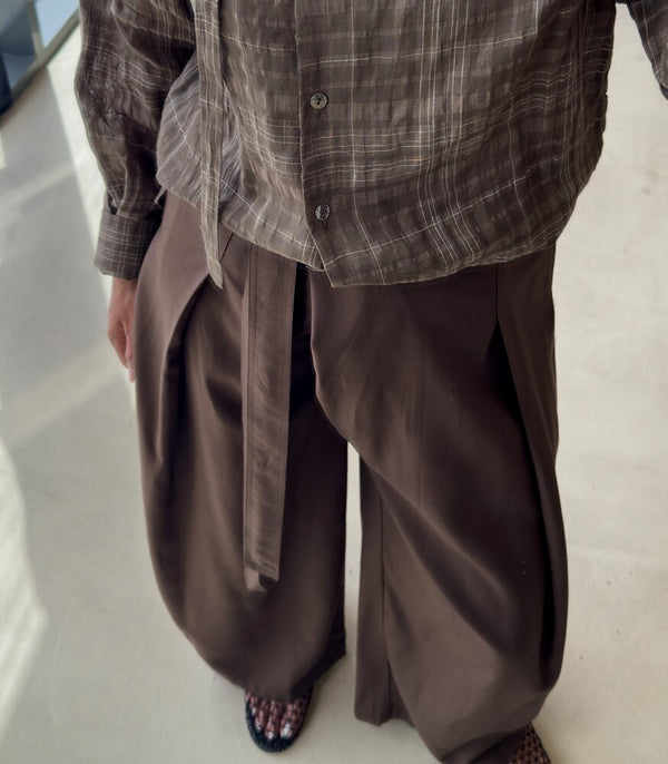 Tie-belt Trousers