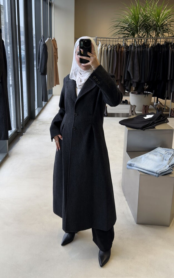 Woolen Cinched Coat