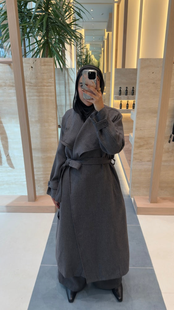 Big Collar Coat Pants Set