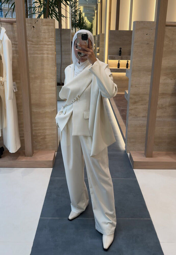 Accesorized Scarf Blazer