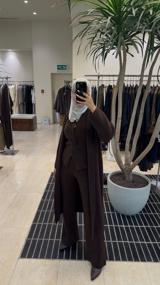 Knitted 3PC Vest Cardigan Set